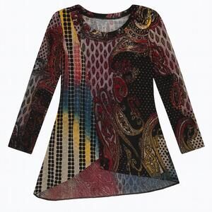 NEW KAMANA women's quarter sleeve tunic in multi